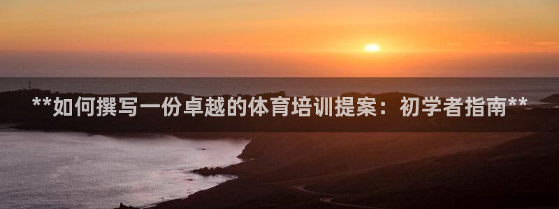 极悦平台代理怎么做：**如何撰写一份卓越的体育培训提