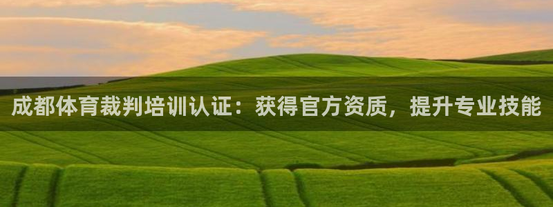 极悦平台官方网址：成都体育裁判培训认证：获得官方资质