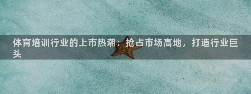 加盟极悦教育多少钱：体育培训行业的上市热潮：抢占市场