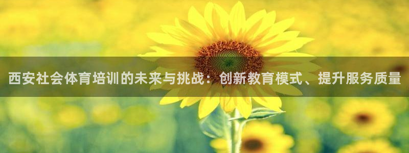 极悦平台注册和登录页面一样吗：西安社会体育培训的未来与挑战：